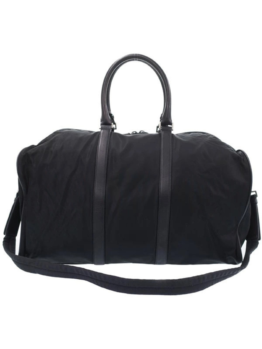 Prada bag duffle ReNylon Black leather Saffiano